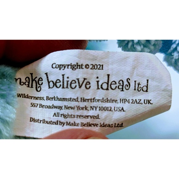 Valentine's Day Gift Make Believe Ideas Unicorn Plush Green Pink Fur & Heart 8" - Picture 4 of 5